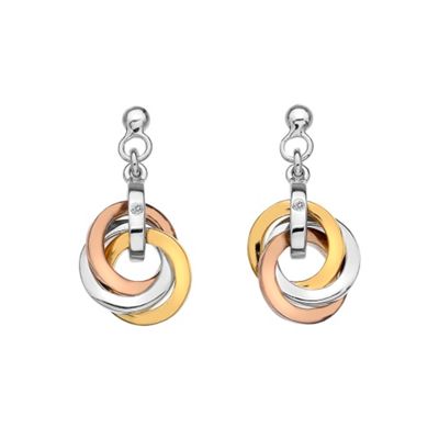 Trio rose gold earrings
